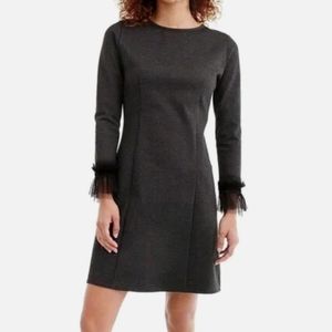 J. Crew tulle long sleeve sheath dress